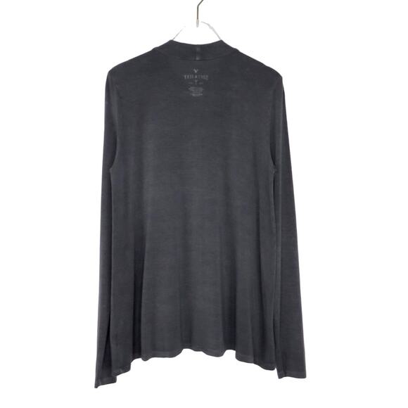 American Eagle Soft & Sexy Open Front Gray Long Sleeve Shirt Casual Small - Picture 3 of 7